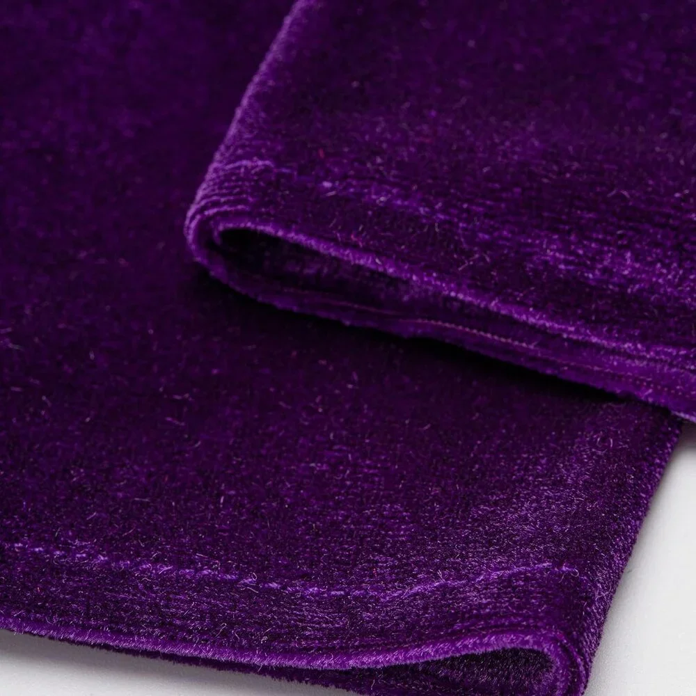 Women's Velvet Purple Long Gloves Elbow Flapper Costume Party Tea Accessories